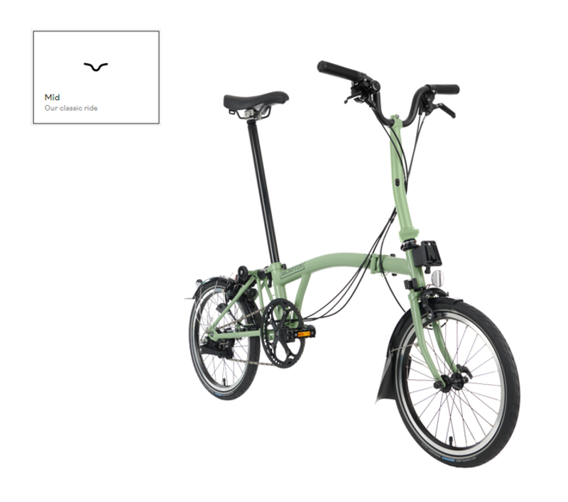 Brompton C Line Explore Folding Bike 2023 in Matcha Green-7